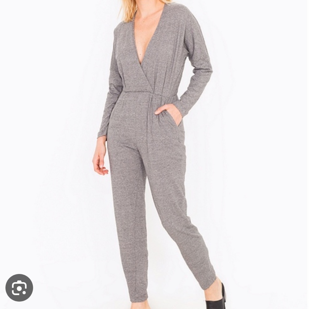 American Apparel Gray Jumpsuit
